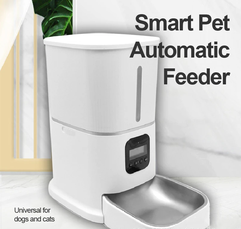 APP control pet intelligent automatic feeder cat dog feeder 6L timing quantitative WIFI video version