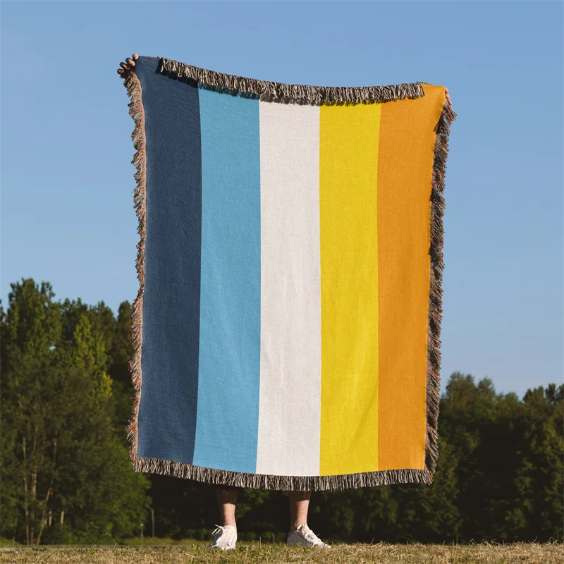 

Плед-накидка из жаккарда с бахромой, радужный, с символикой Gaslight Gatekeep Girlboss, Aroace Pride Flag, Aromantic, Asexual, LGBT