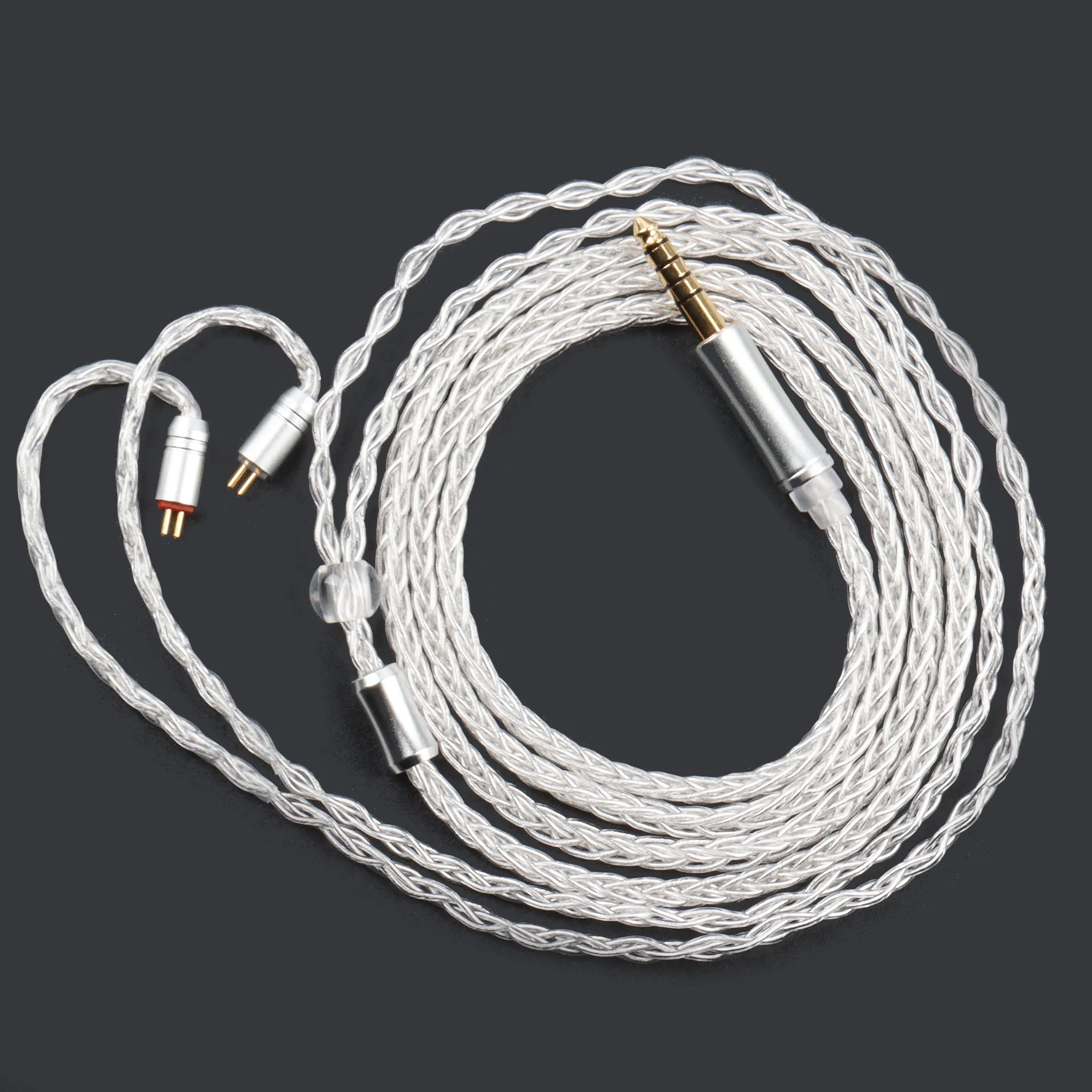 Upgrade HiFi Earphone Cable 24K Real Gold Plating Single Crystal  Copper Double-layer Plating Wire 2Pin 4.4mm 204 Cores