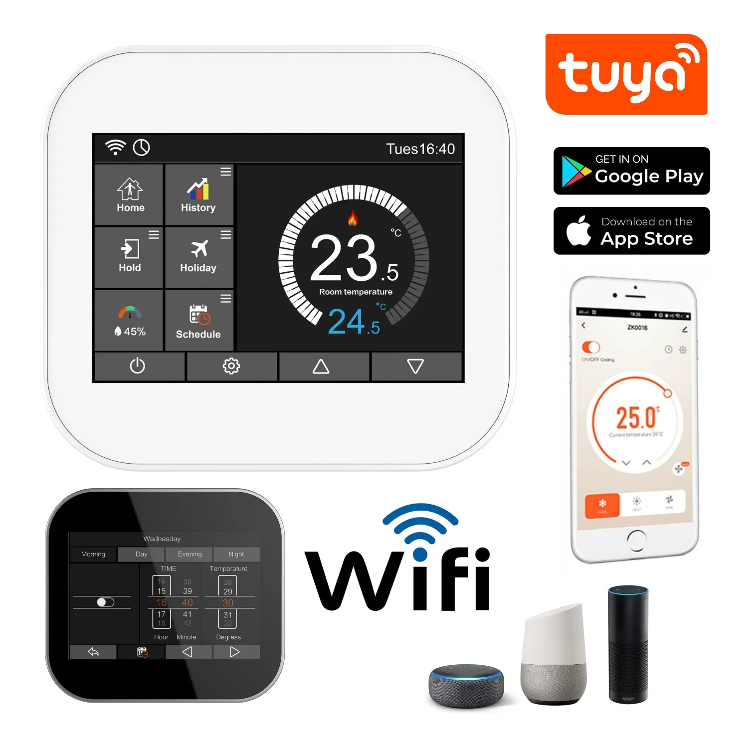 home wifi smart Floor Electronic heating wireless thermostat digital and receiver