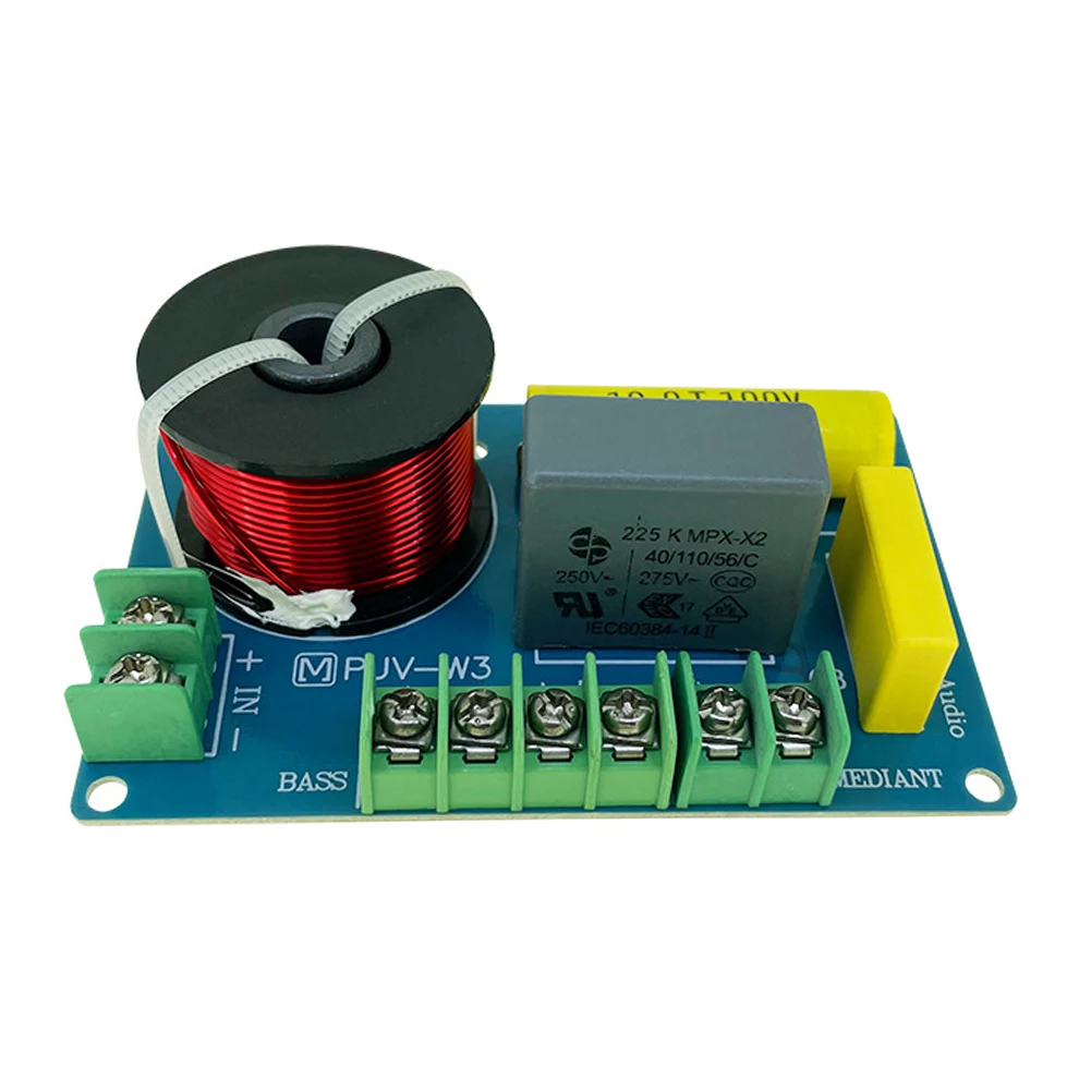 Divisores de frecuencia MKP película metálica 200W Audio de 3 vías Woofer filtro cruzado modificación de Audio DIY para altavoces de 3,5/4/4,5-8 pulgadas