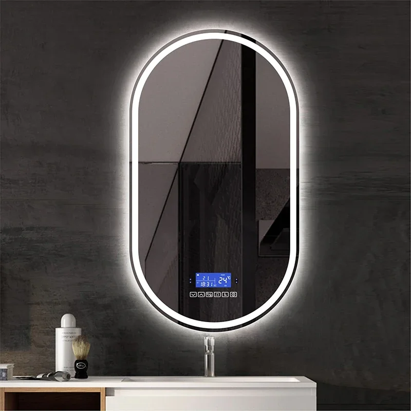 Smart Bathroom Mirror Wall Mounted 3 color light+Human Body Induction+Bluetooth-compatible speaker+Defogger Dropshipping