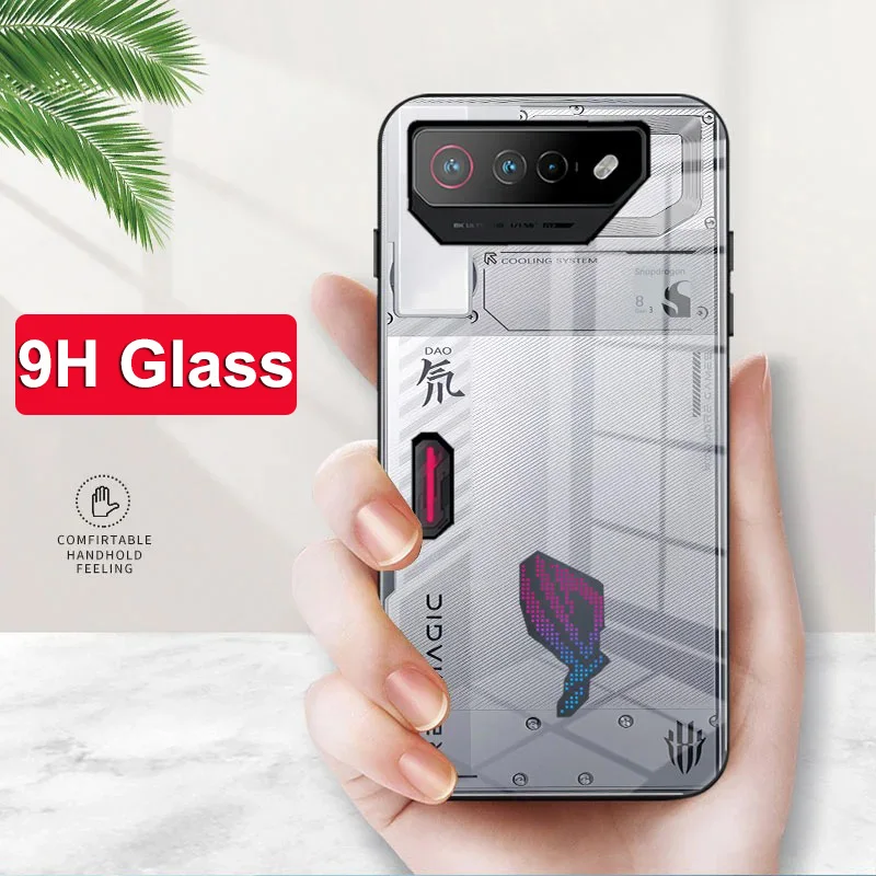 9H Glass Case For Asus ROG 7 Cases ROG7 5G Tempered Glass Phone Back Cover For Asus ROG Phone 7 Shell For ROG 6 5 5s 3 Fundas - view 6