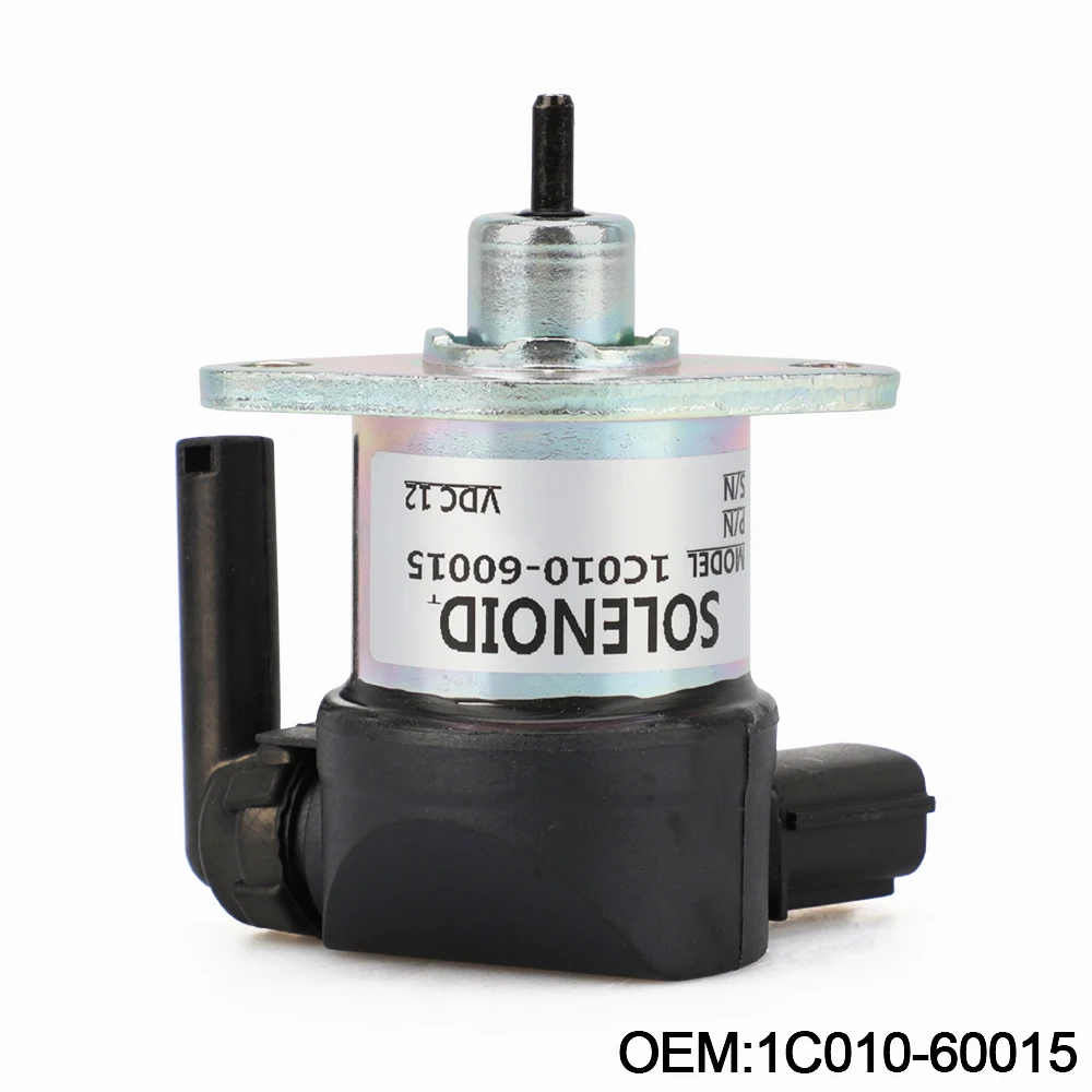 Diesel Genset Parts 1C010-60015 1C010-60014 1C010-60017 12V Fuel Shutdown Shut Off Solenoid For Kubota  V2203 V3300 V1505 V3600