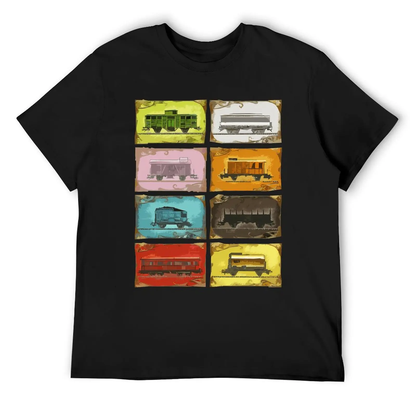 

Ticket To Ride The Trains On Black T-Shirt