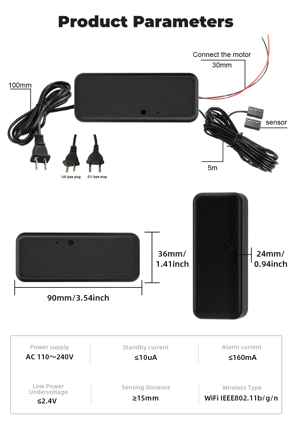 Imagem -06 - Onenuo-controlador Inteligente Abridor de Portas de Garagem Tuya Wifi Abridor de Portas Motorizado Controle Remoto sem Fio Funciona com Controle de Voz Alexa Google