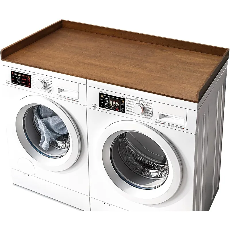 

Dryer Countertop, 27.5" x 54" Bamboo Washer and Dryer Countertop for Laundry Room Organization(Retro Brown)