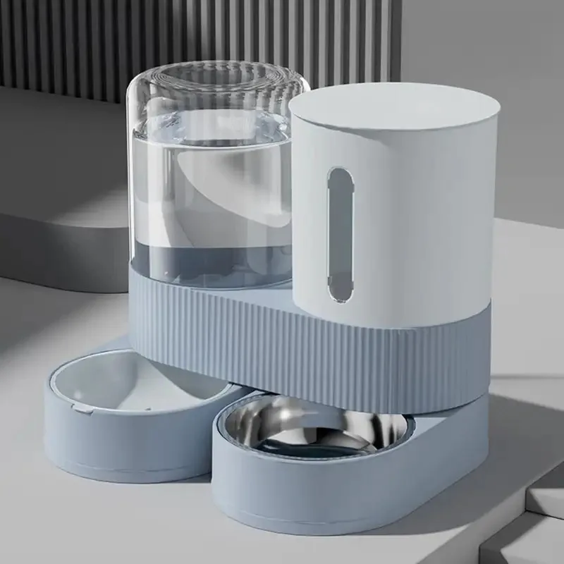 

TOPLIVING Removable Bottle Automatic Pet Dispenser Set For Cats Dogs 2.4l Food Feeder 2.6l Water