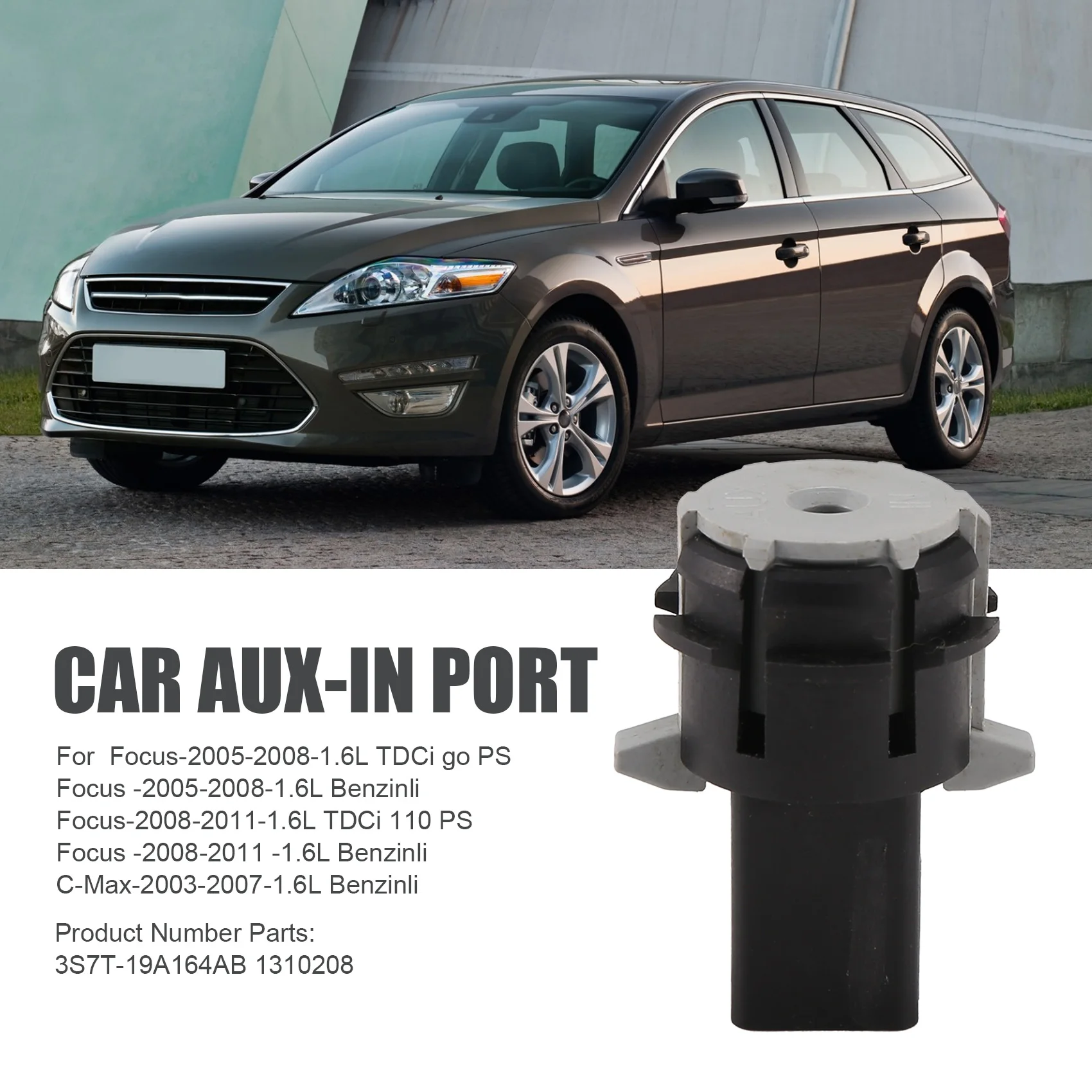 Ingenious-Car AUX-In Port 3.5 Mm Jack Port Audio Aux Socket 3S7T-19A164AB 1310208 For Ford Focus S-Max Galaxy Transit Mondeo