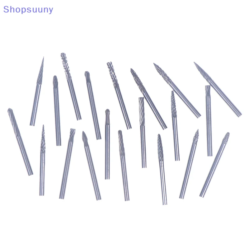 [SU]Tungsten Carbide Rotary File Hard Alloy Rotary Bur Drill Bit 3mm Shank Engraving Cutter Grinding Head For Metal And Plastic