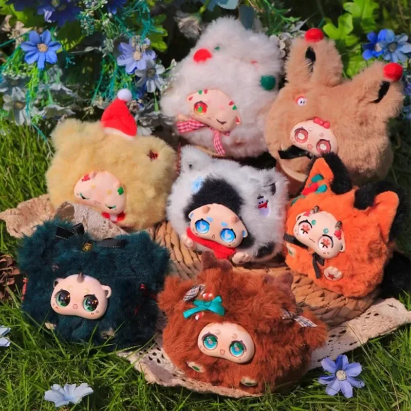 

Bunny Fantasy Christmas Party Series Plush Blind Box Toys Mystery Box Guess Bag Cute Anime Figure Doll Collection Holiday Gift