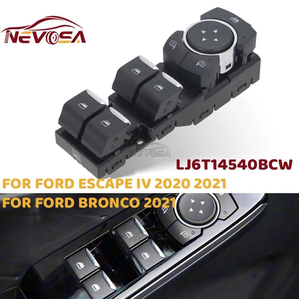 

Левый водитель для Ford Escape IV 2020 2021 Bronco 2021, кнопка включения управления электрическим окном LJ6T14540BCW M1PB14B133AD