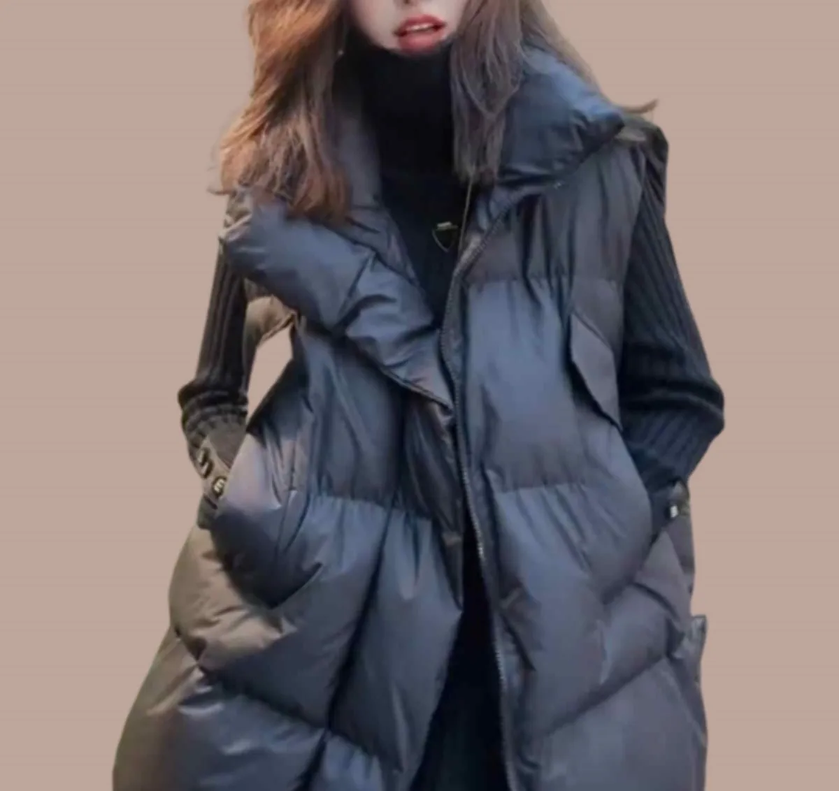 

Vests Waistcoats Thick Womens Double Breasted With Chair Spring Cashmere Stand Collar Fitted Minimalism Regular Urban Cleanfit