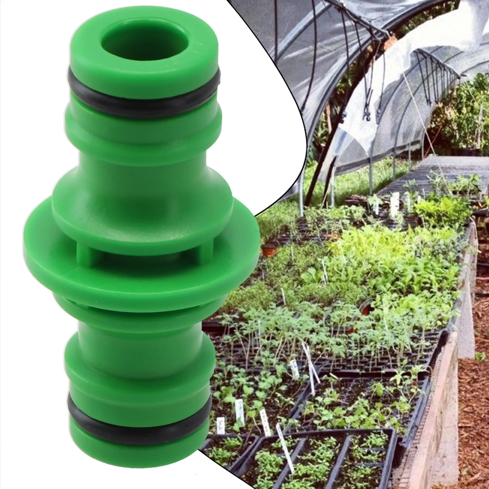 2 Way Garden Hose Connector Joiner Coupler Watering Water Pipe Tap Male Black Green Joiner Repair Connector Coupling