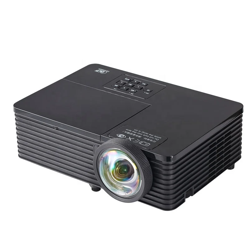 FLYIN 2023 Short Throw 3D DLP Video Projector Portable 3500 Lumens For Home Office School With Built-In Speaker Outdoor Use