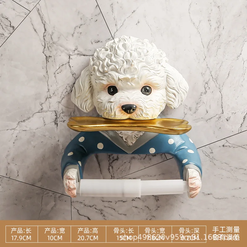 Creative Cartoon Toilet Tissue Box Roll Paper Holder Paper Storage Rack Drawer Paper Box with No Punching Required