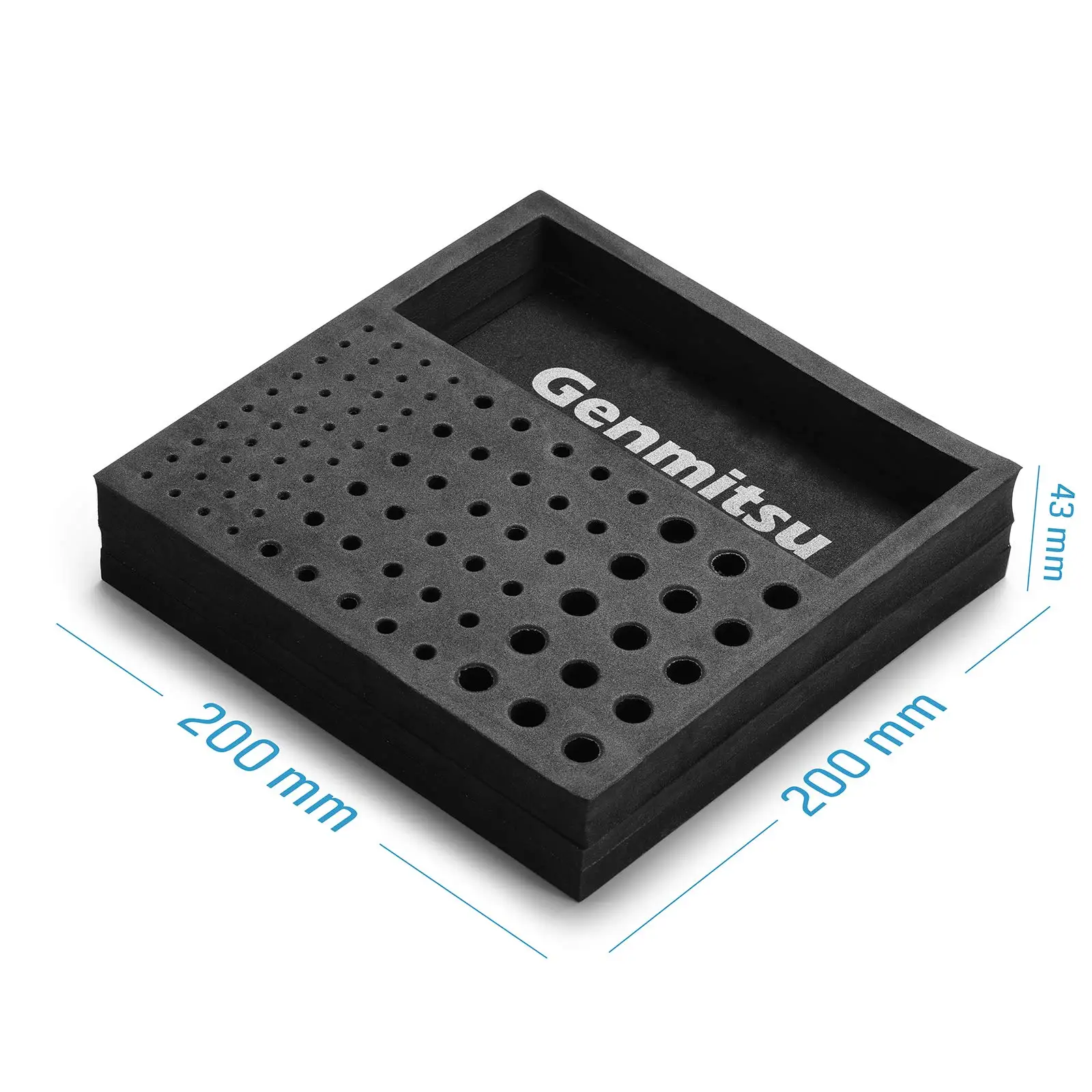 Genmitsu ถาดเก็บดอกกัด CNC แบบ EVA พร้อมรู85รู200มม. X 200มม. X 43มม.