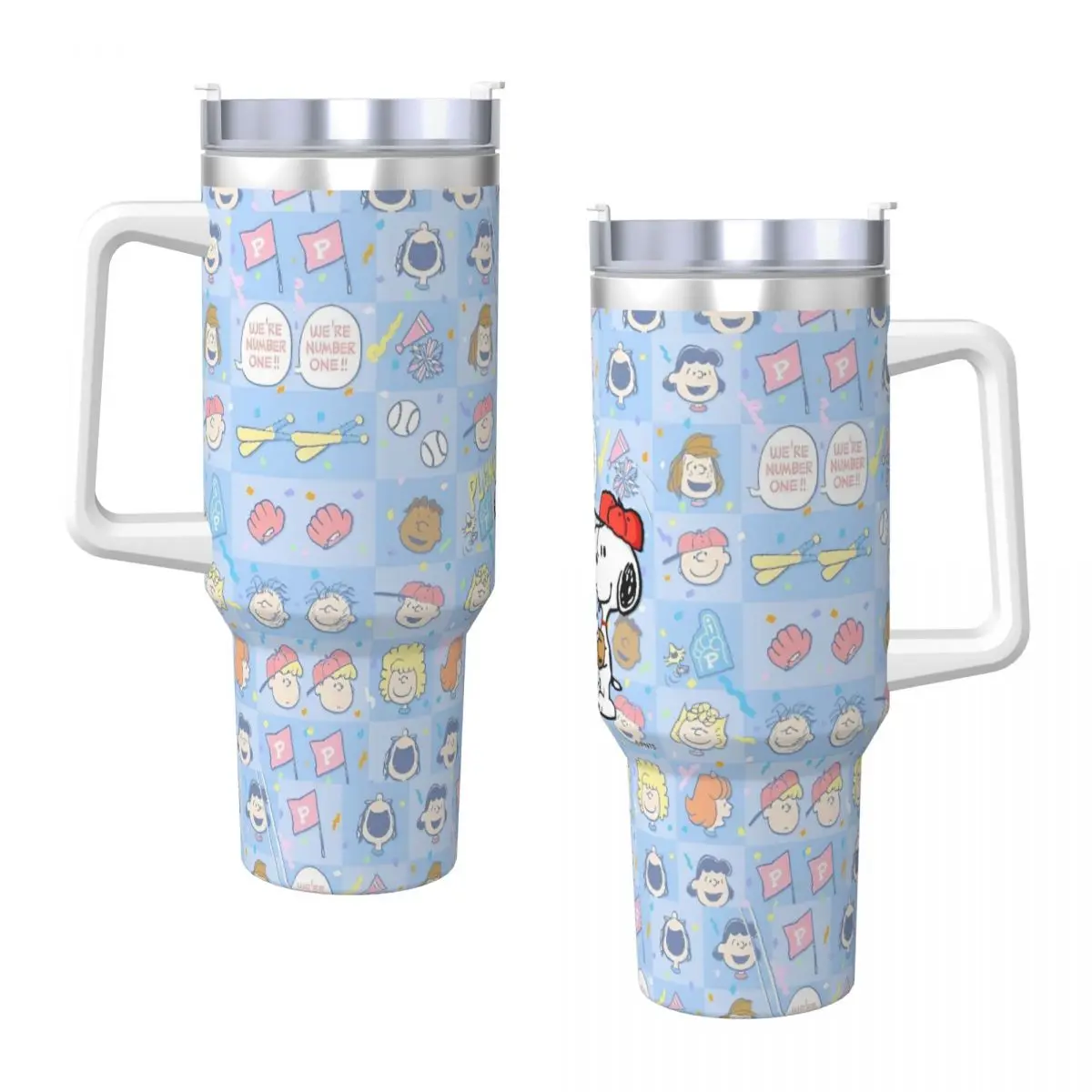 

Stainless Steel Tumbler Peanuts Snoopys Thermal Cups Cartoon Leakproof Hot Drinks Mugs Cup Driving Printed Water Bottle