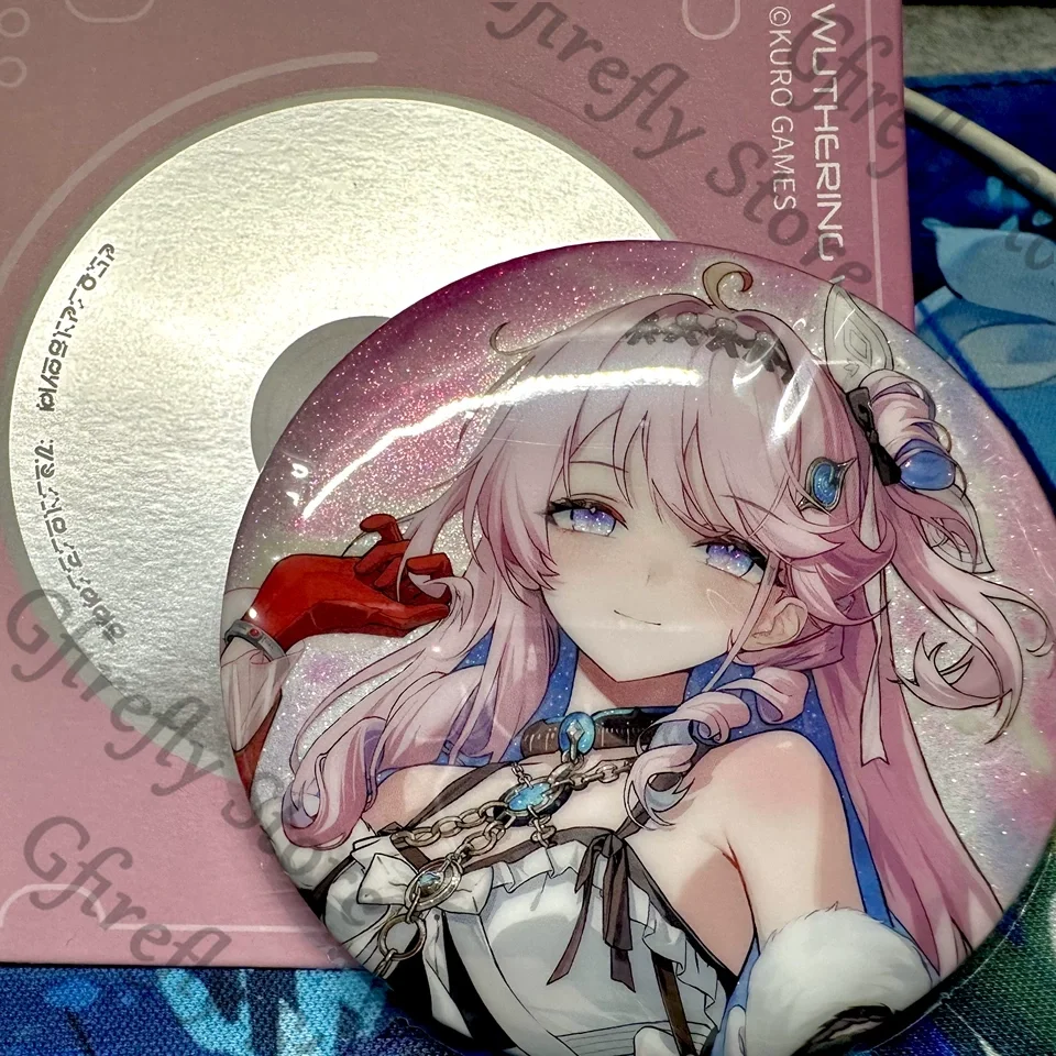 

Hiyuki Denia Tinplate Pins Emblem Ornaments Theme Wuthering Waves Double Flash Badge Brooch Cosplay Official Goods Periphery