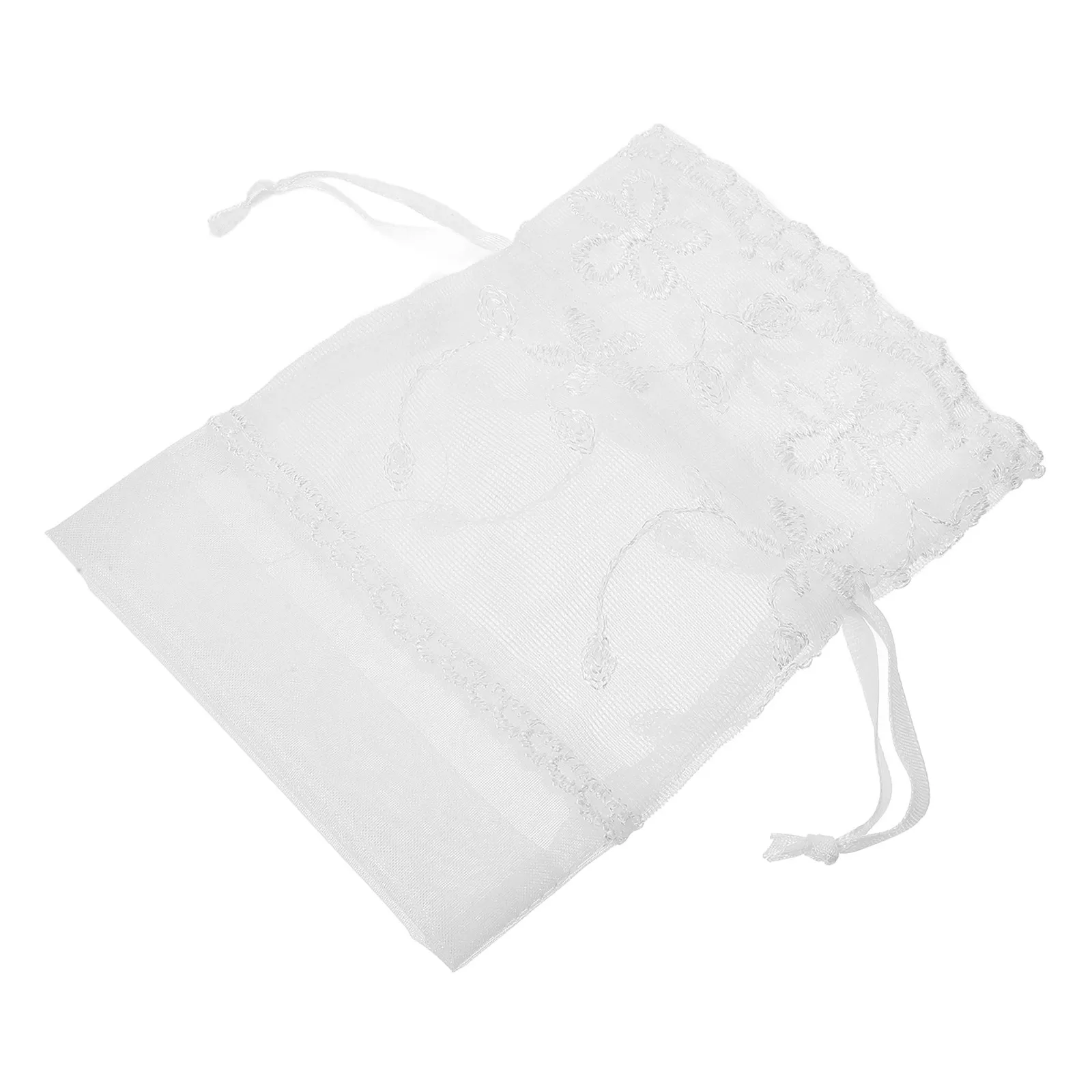 Drawstring Jewelry Bag Easy-Close Portable Gift Pouch for Necklaces Bracelets Earrings Wedding Anniversary Valentine's Day Favor