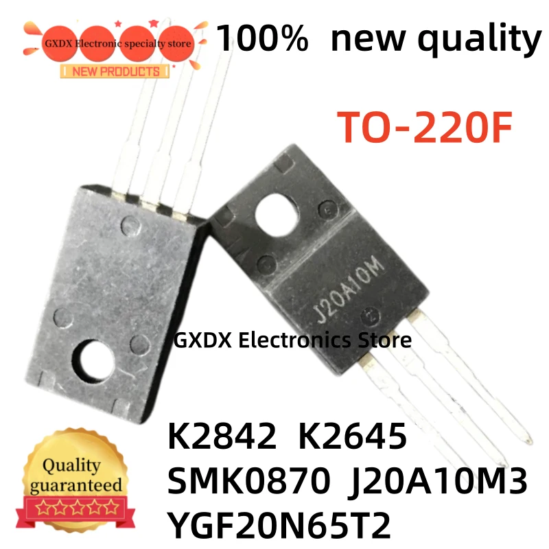 5-10-20 pieces new 2SK2842 YGF20N65T 2SMK0870 2SK2645 K2645 TJ20A10M3 J20A10M3 K2842 TO-220F electronic components, MOSFET