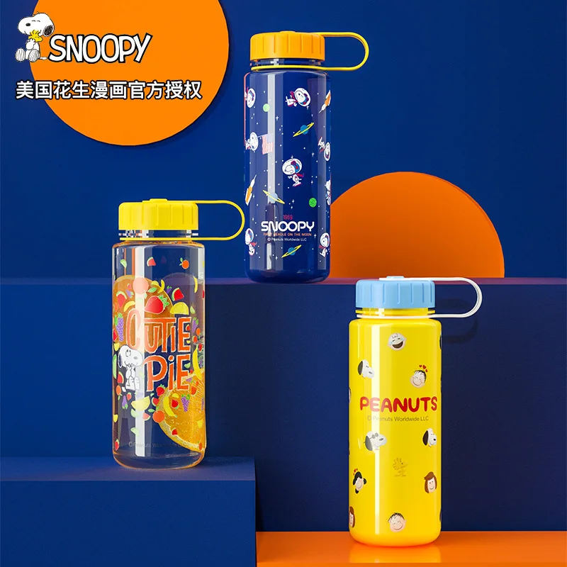 

New Snoopy Cartoon Plastic Cup Portable Household Large Capacity Tritan Water Cup Outdoor Sports Kettle Children's Gift