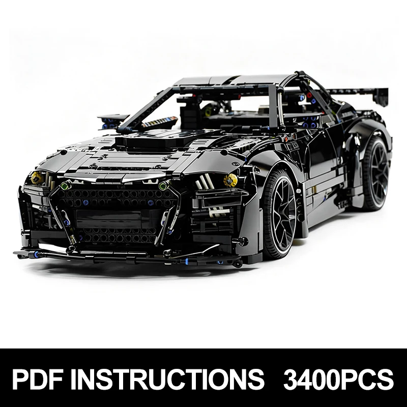 High-end MOC 165802 New Technical Plating Super Sports Car 1:8