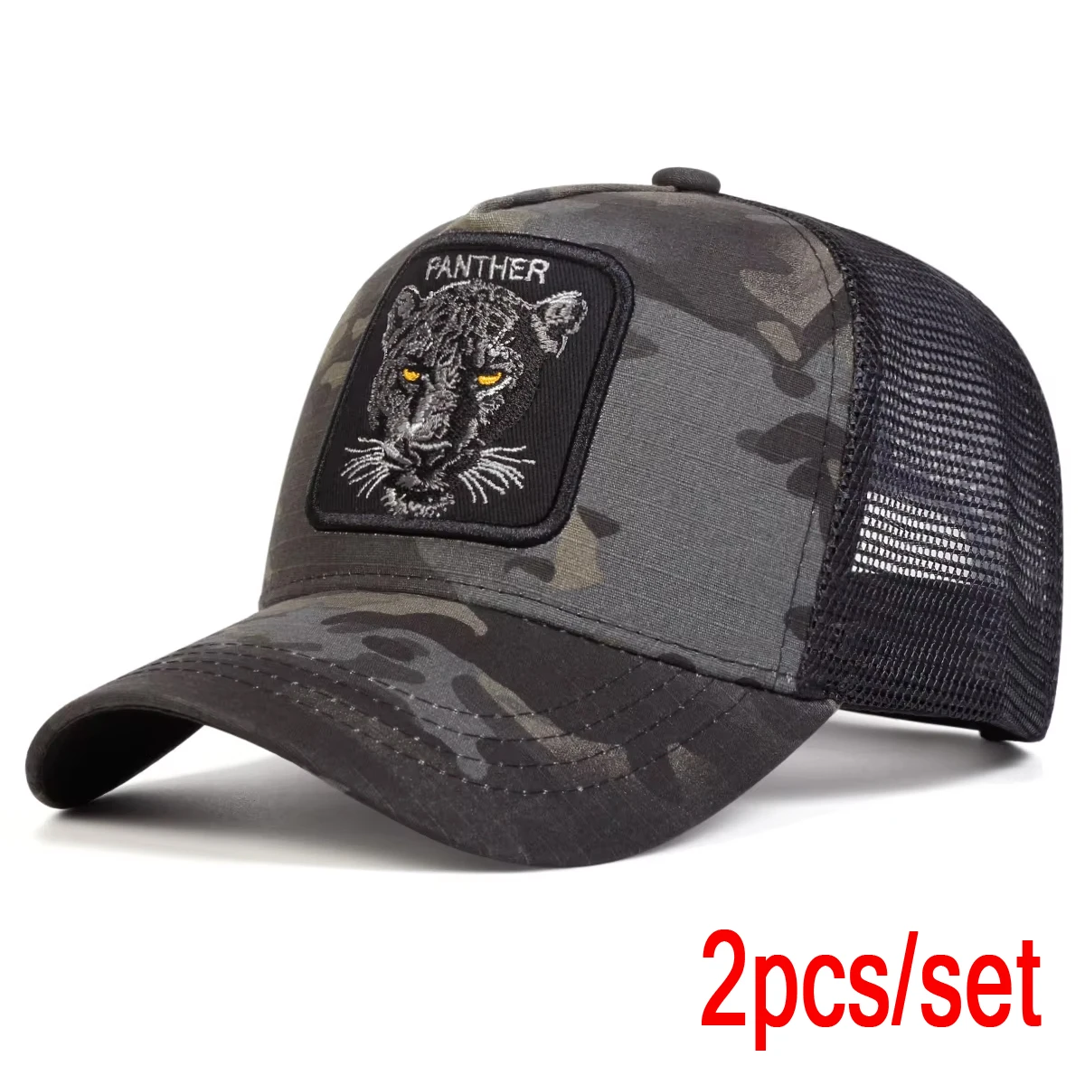 Unisex PANTHER Embroidery Baseball Net Caps Spring and Summer Outdoor Adjustable Casual Hats Sunscreen Hat image 3
