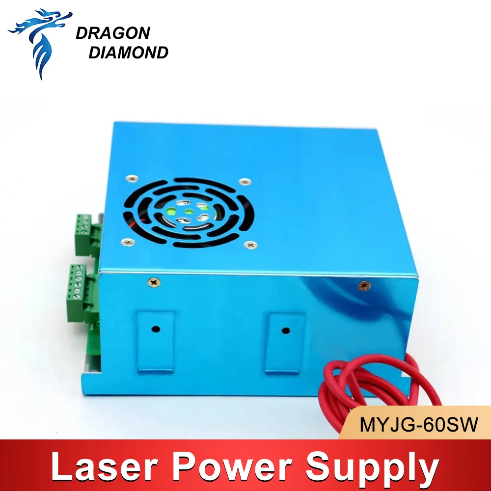 MYJG 60W Co2 Laser Power Supply 110V 220V لآلة نقش / قطع أنبوب ليزر Co2