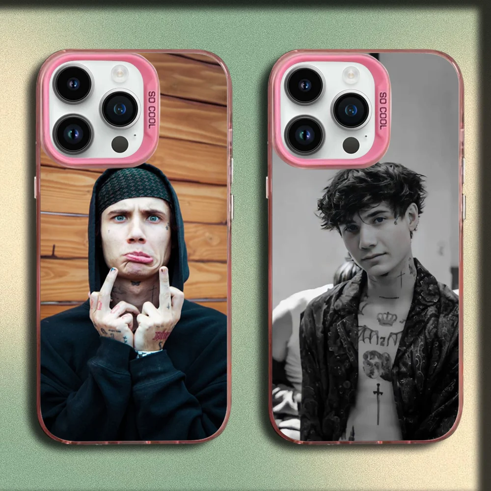 

Singer Jxdn J-Jaden Hossler Phone Case For iPhone 16,15,14,13,12,11,Mini,Pro,MAX Pink Matte Silicone Cover