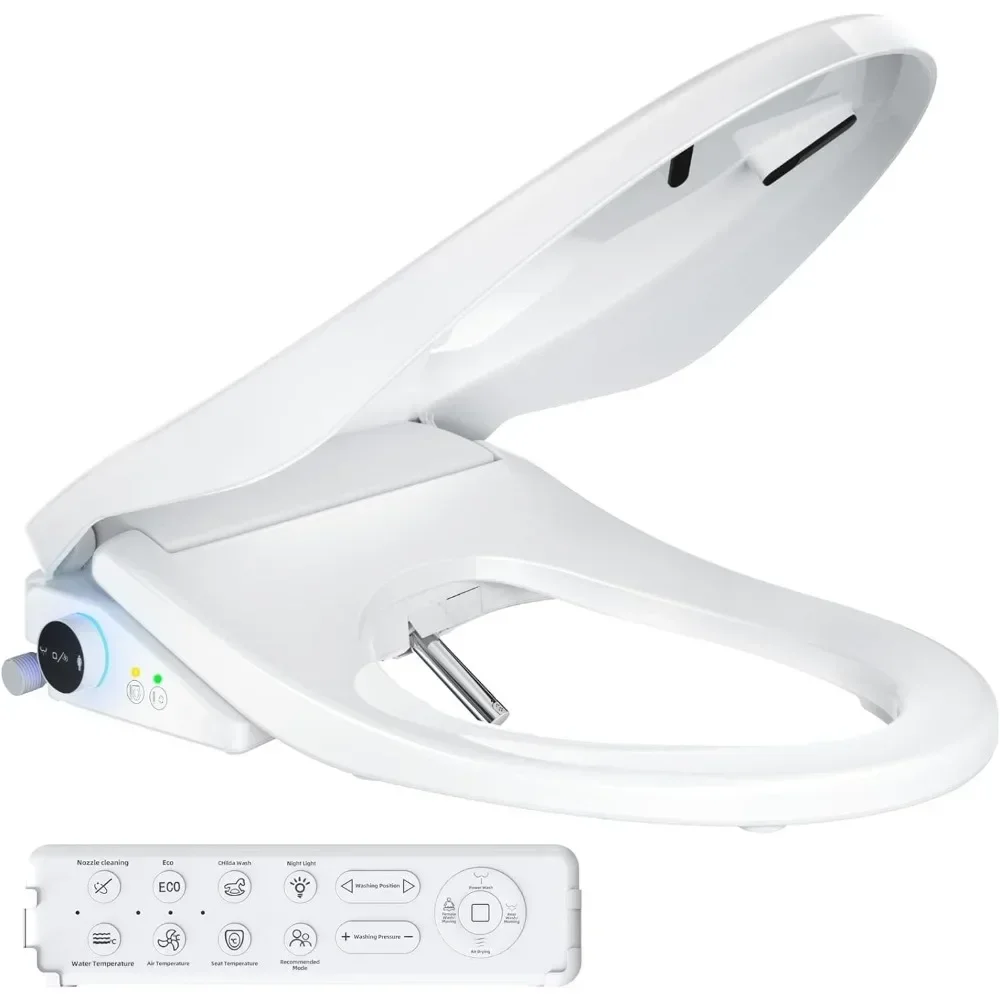 

Hot SalesElectric Bidet Toilet Seat, Elongated Heated Toilet Seat With Instant Warm Water & Dryer, Smart Bidet Warmer, Slow Clos