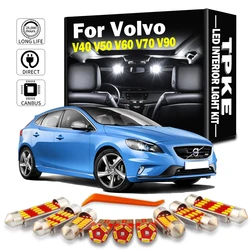 TPKE LED Interior Map Dome Light Kit For Volvo V40 V50 V60 V70 V90 I II III MK 1 2 3 1995-2019 Vehicle Indoor Led Lamps Canbus