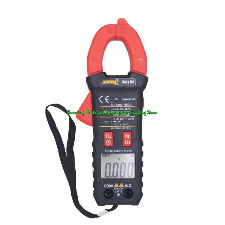 SZBJ BM18A True RMS auto range NCV Hz overload protection 9999 count small smart digital AC clamp meter multimeter