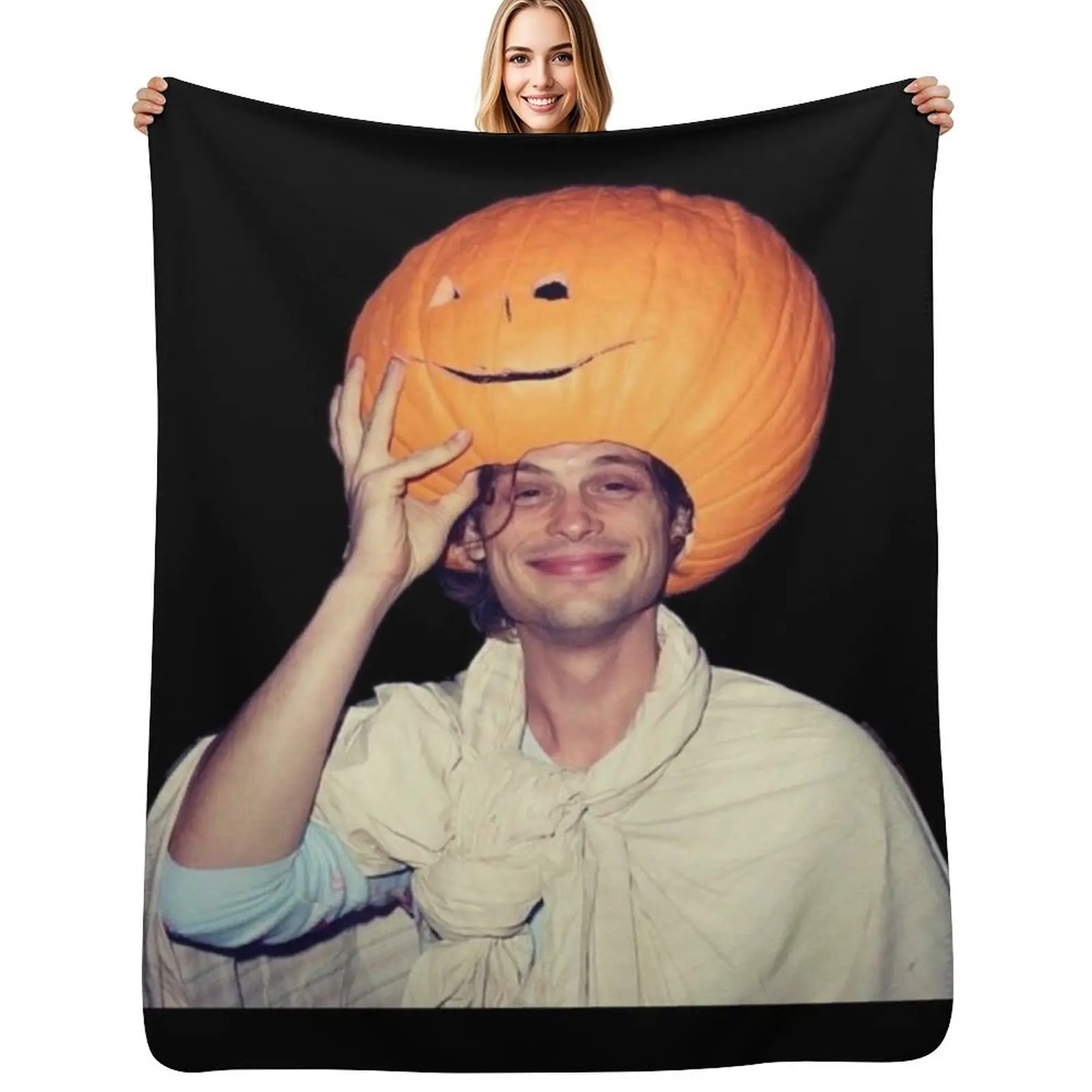 

mgg and a pumpkin Throw Blanket Ultra Plush Cozy Blanket for Napping Sleeping