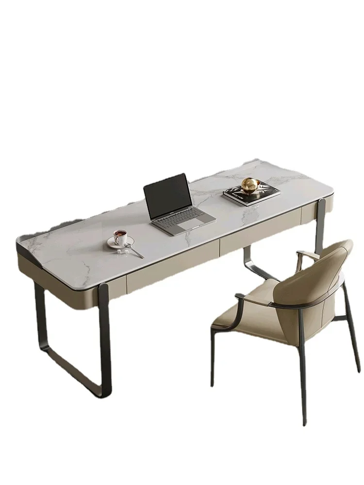 Light Luxury Computer Desk Desktop  Stone Plate Desk Bedroom Desk