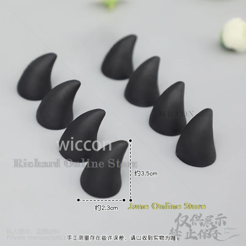 Anime Furry Cosplay Animal Fursuit 8pcs 4 Colors DIY Claws Resin Creature Nails For Cos Costume Accessories Handmade Halloween