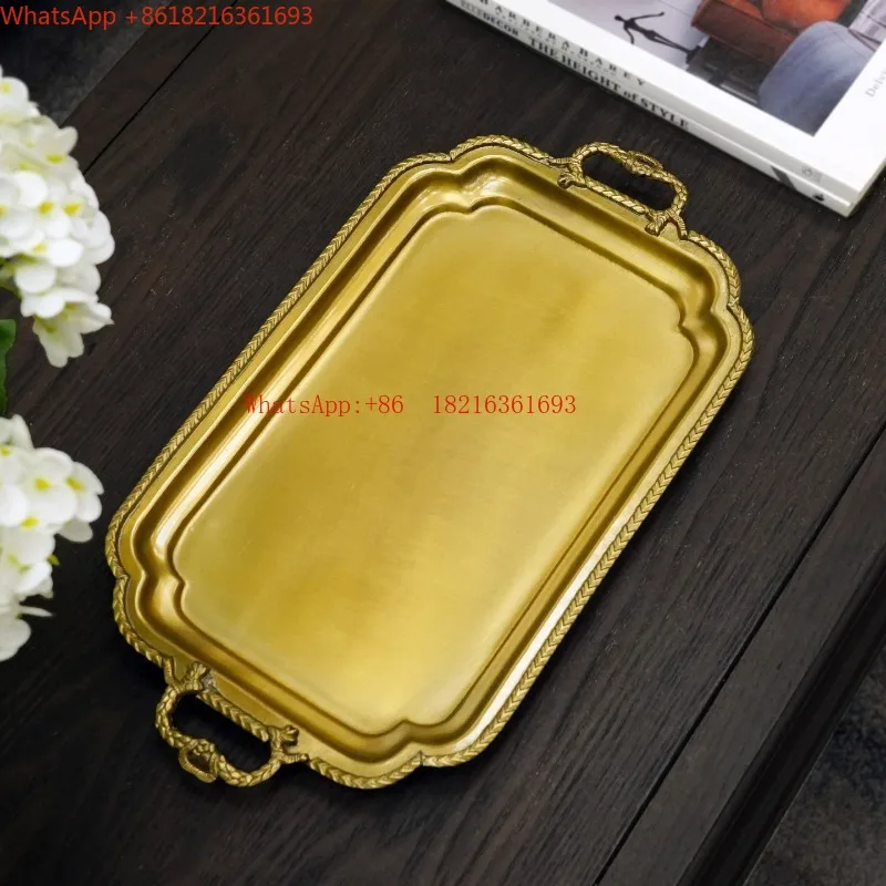 Imported Retro Brass Simple American European Tray Storage Tray