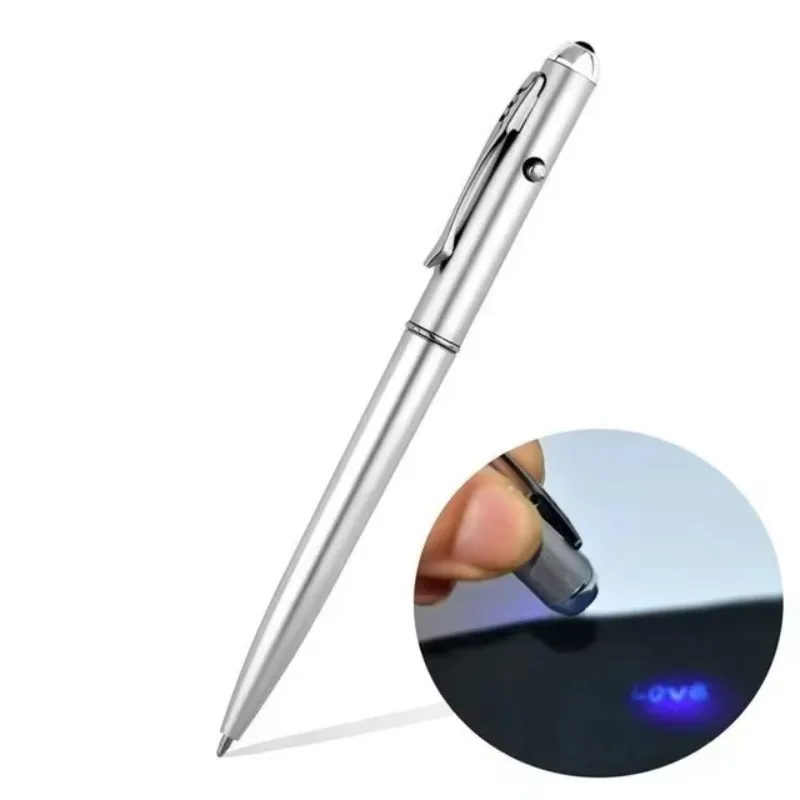 

2-in-1 Invisible Ink Pen With LED UV Light Ballpoint Pen Creative UV Light Money Detector Pen UV Ballpoint Pen Office Stationery