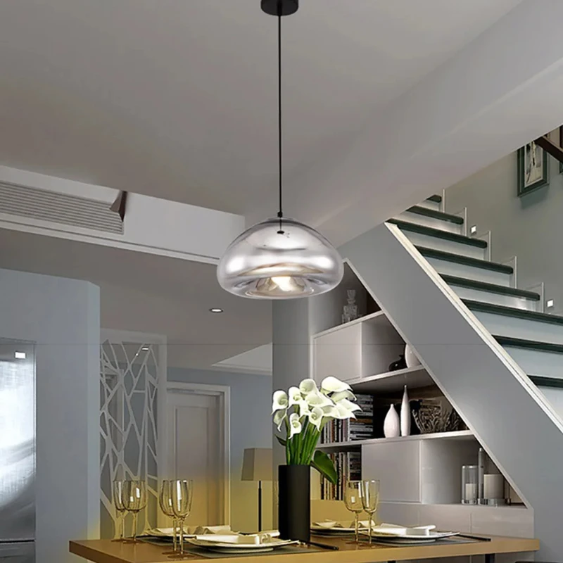 Imagem -04 - Modern Nordic Plated Iron Pendant Light Lustre Luxuoso de Ouro e Prata para Cozinha e Quarto Lâmpadas Suspensas para Decoração Doméstica