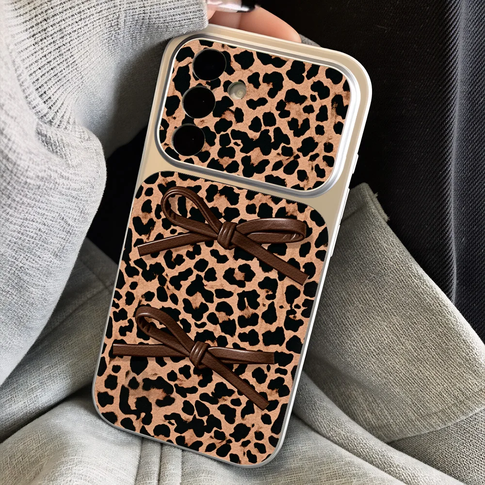 Leopardenmuster Handyhülle für Samsung A16 A56 5G A57 A37 A17 A27 A55 A07 A54 A26 A36 Galaxy S23 S24 S25 FE S26 Ultra Weiche Schutzhülle