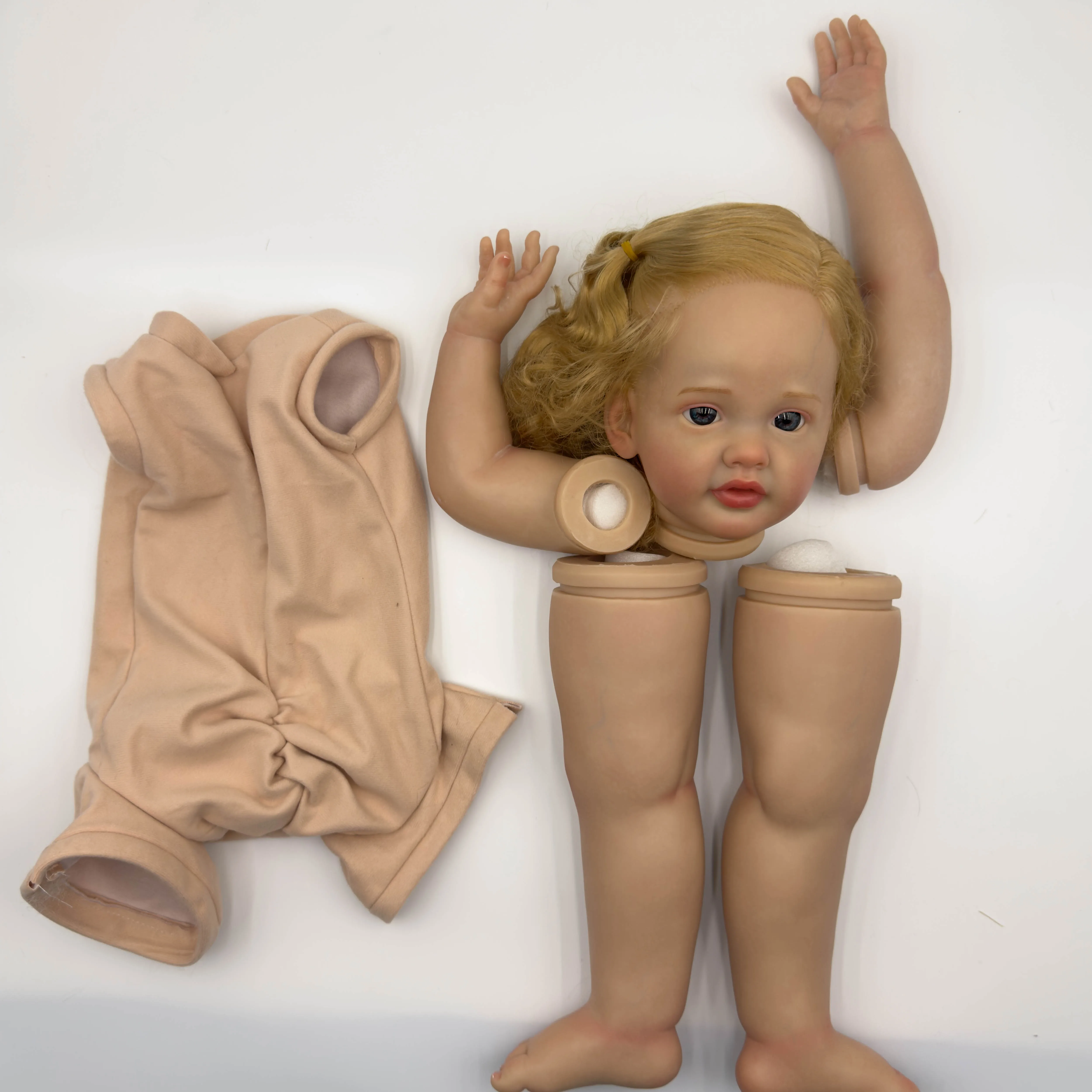 NPK 24inch Betty  Lifelike Reborn Doll kit painted Doll kit Unfinished Doll parts with Hand Rooted Hair