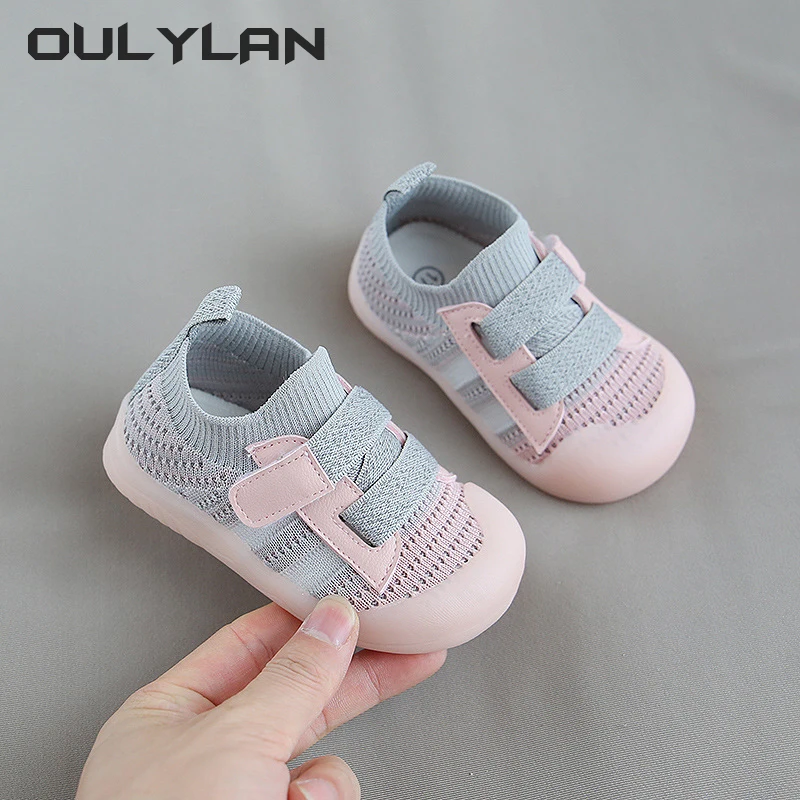 Soft Sole Breathable Knit Mesh for Boys and Girls Sneakers Spring Summer 1-3 Year Old Baby Walking Shoes Children Mesh Shoes