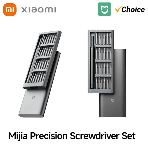 Juego de destornilladores de precisión Xiaomi Mijia, herramienta de desmontaje de reparación multifunción para el hogar, cabezal de succión magnética, caja de aleación de aluminio