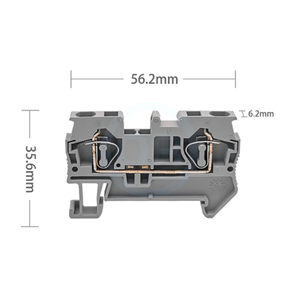 (10 pcs) ST-4 Spring-Loaded Terminal Block Quick-Connect Combination Rail-Mount Screwless 4mm² Flame-Retardant Components ST4