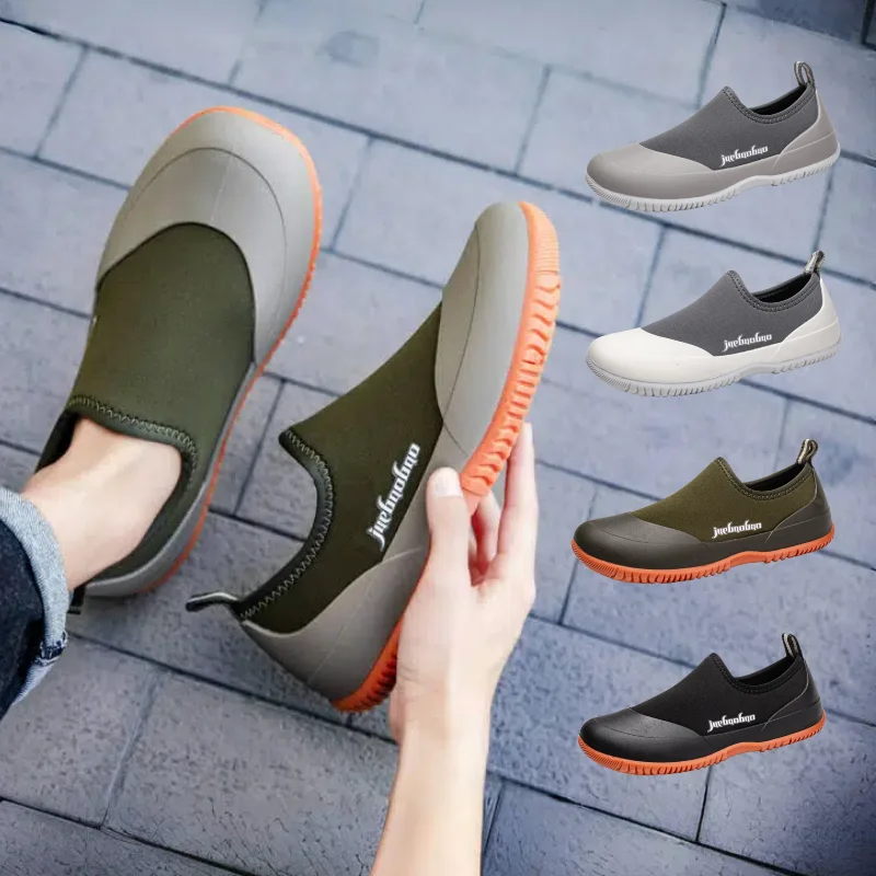 

Men's Rain Boots for 2025. Lightweight, Soft-sole, No Tired Feet. Fishing Water Shoes. Large Sizes Available. Men's Waterproof a