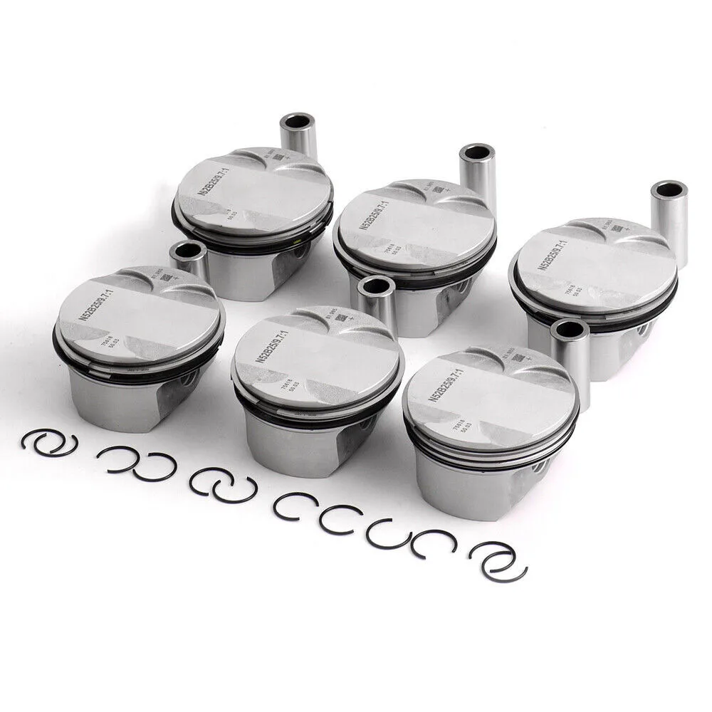 N52B25 2.5L L6 Auto Pistons Rings Set STD Low Compression 9.7:1 11257561850 11257561848 For BMW E60 E90 325i 523i E81 E87 E83