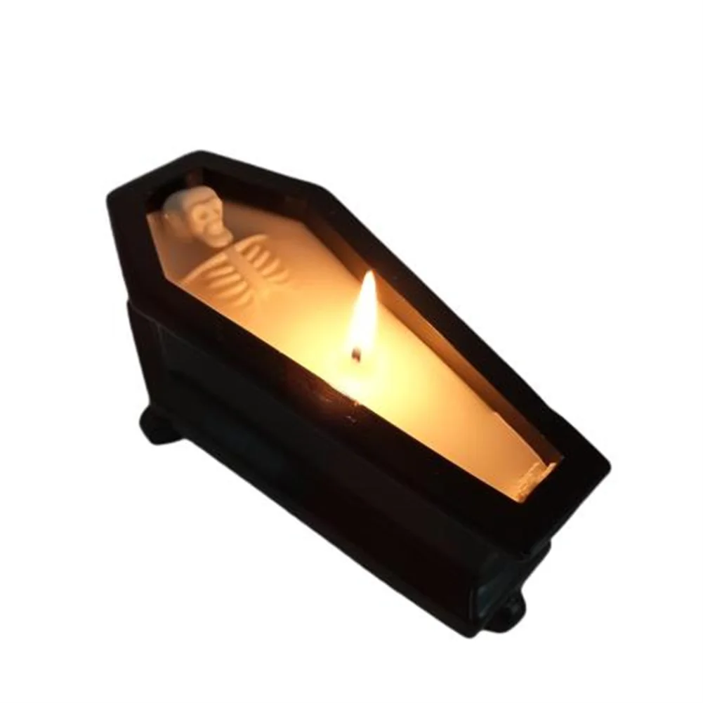 

Halloween Decoration Candles Skeleton Coffin Candle Gothic Coffin Tray Vintage Home Decor Gifts For Women Men Friends