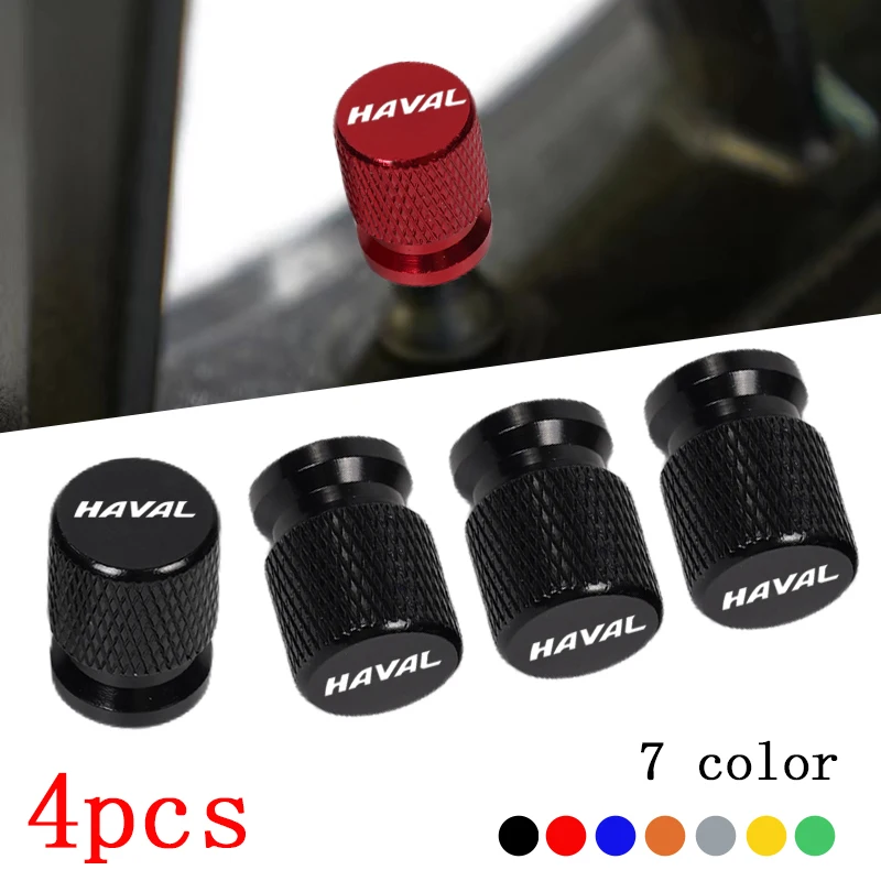 Bouchons de Valve de pneu de roue de voiture, 4 pièces, couvercles de tige de pneu pour Great Wall Haval Hover Jolion H1 H6 coupé H7 H4 H9 F5 F7 F7X F7H H2S Dargo