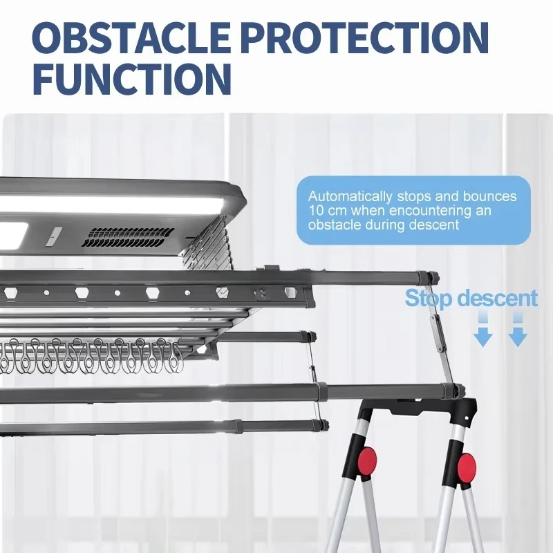 Automatic Aluminum Hanging Clothes Rack Modern High-end Intelligent Smart Retractable Use