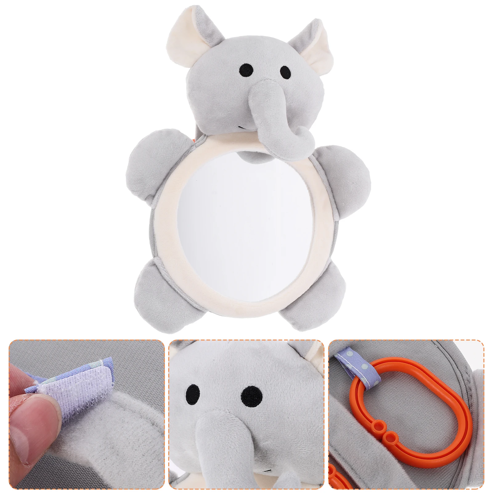 

Adorable Cartoon Shatterproof Acrylic Safety Compact Light Seat Mirror For Seat Rearview Mirror For